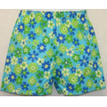 Boxer Short Flannel Teal Flower